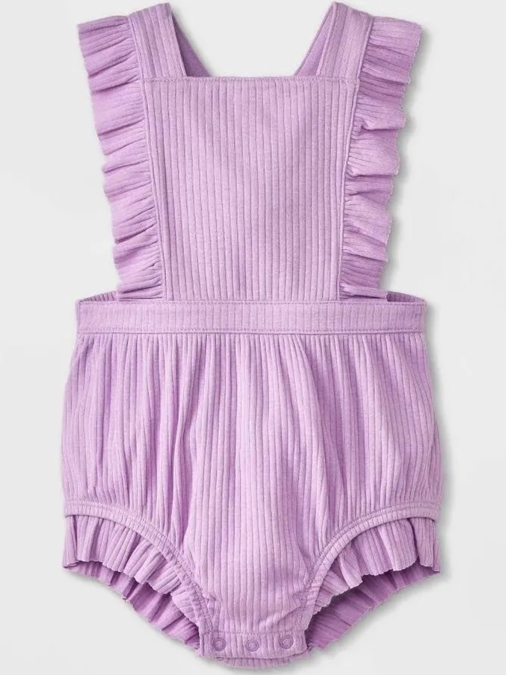 Cat & Jack Lilac Ribbed Ruffle One-Piece